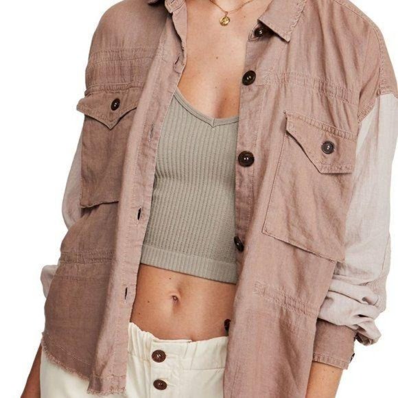 Free People Day Drifter Cargo Top in Pink Rose - Picture 4 of 14